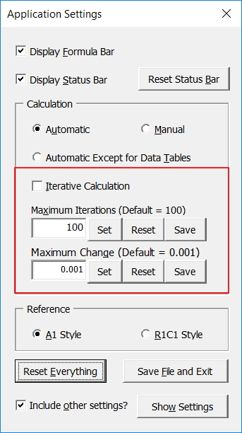 Application Settings Version 2